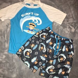 Swim shirt and trunks